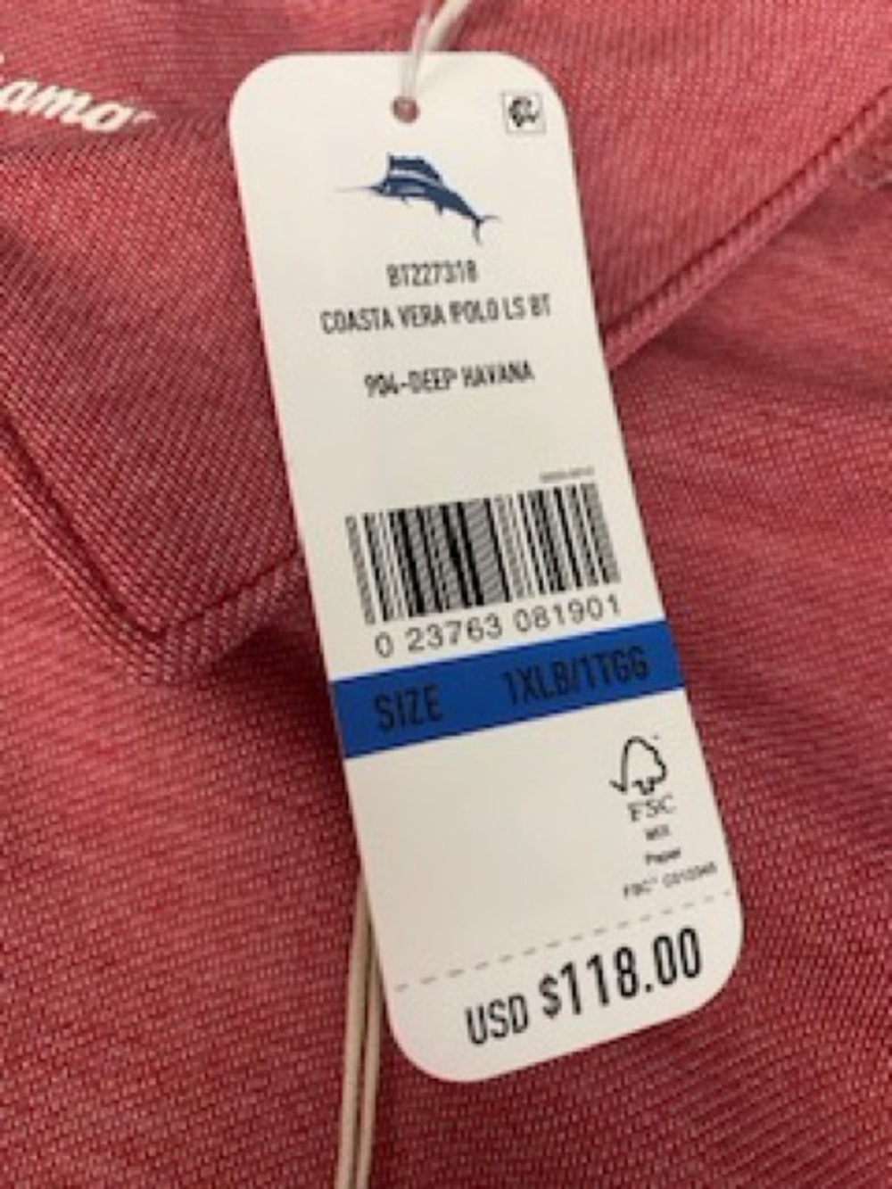 Tommy Bahama Coasta Vera Polo Shirt Deep Havan $118 - Picture 6 of 8